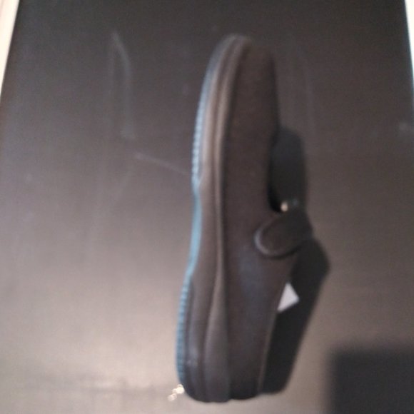 Black Nylon Mary Jane Memory Foam Comfort Loafers - Picture 4 of 9